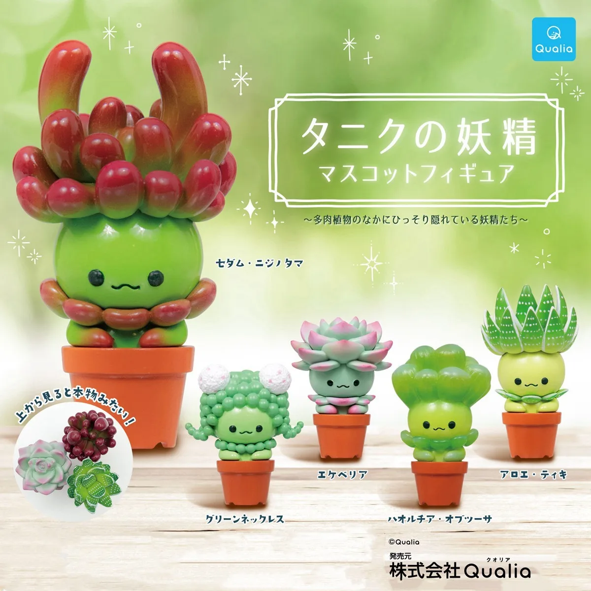Cactus Mix Pot - QUALIA Kawaii Gashapon Figure: Miniature di