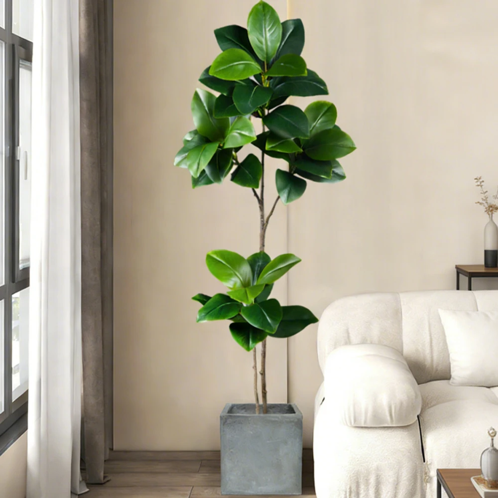 Rubber Plant Ficus - Albero di gomma artificiale da 2-4,5