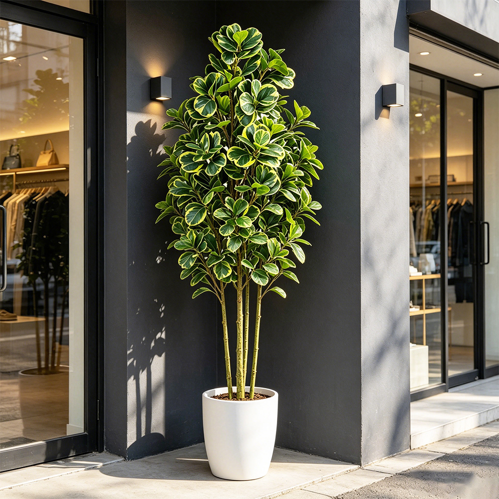 Rubber Plant Ficus - Albero di Ficus Artificiale 76cm/115cm, Grande