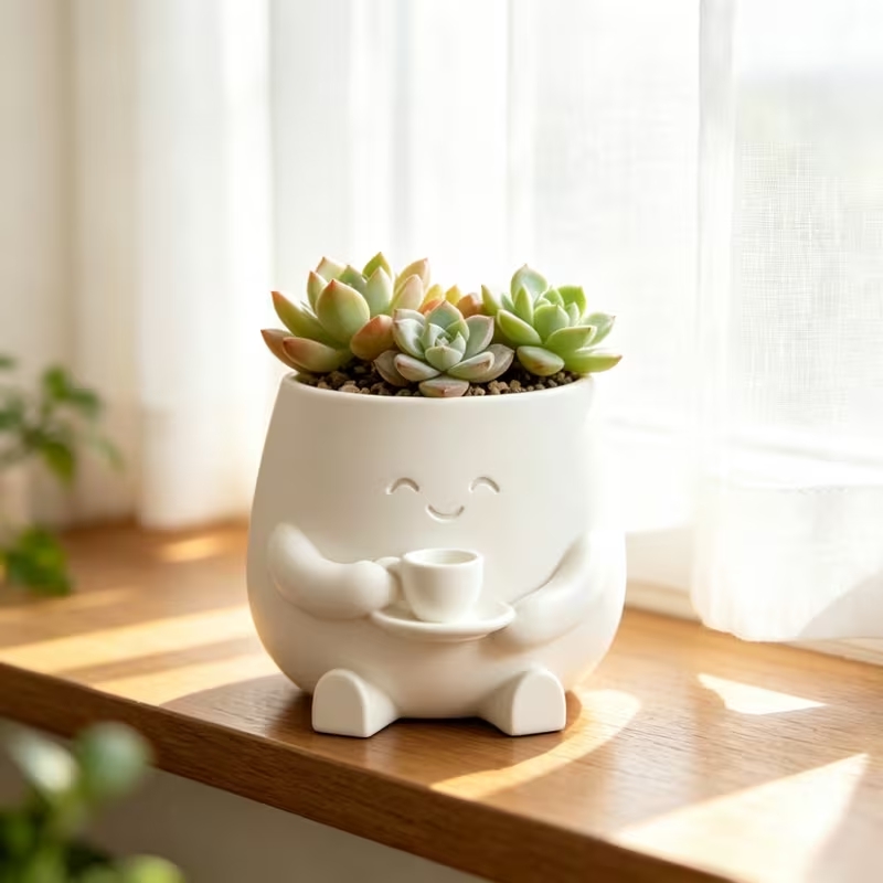 Vaso per Fiori con Faccia di G - Cactus Mix Pot recensione e prezzo
