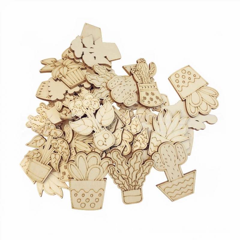 50 Pezzi di Charms in Legno Gr - Cactus Mix Pot recensione e prezzo